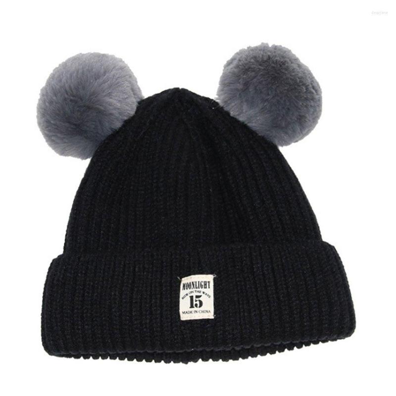 Hats Children Hat Baby Girls Boys Warm Winter Wool Sweet Knit Beanie With Two Fur Pom Balls Kids Caps Soft Cap, Black
Hats Children Hat Baby Girls Boys Warm Winter Wool Sweet Knit Beanie With Two Fur Pom Balls Kids Caps Soft Cap, Black