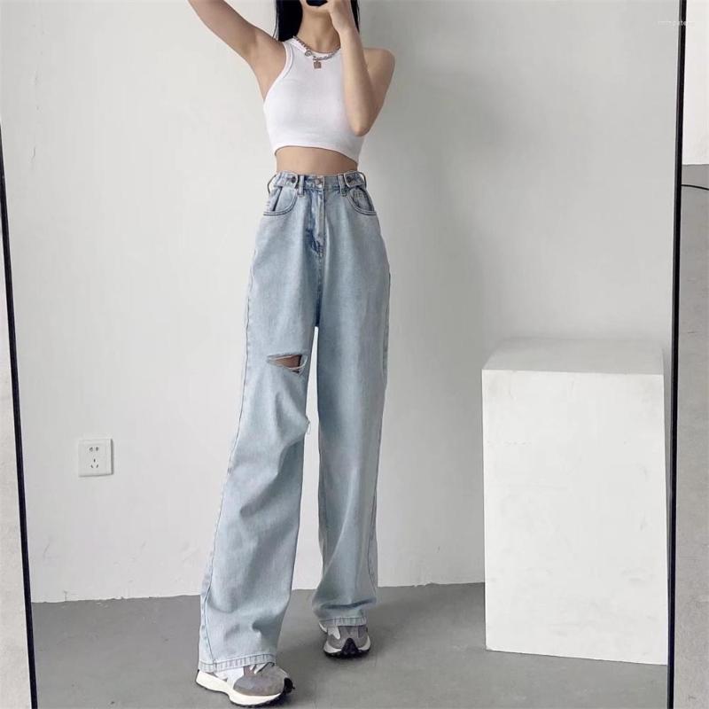 Women' Jeans Summer Street Style Solid Color All-match High Waist Washed Wide Leg Women' Fashion Sexy Ripped Hole Long Women, Light blue
Women' Jeans Summer Street Style Solid Color All-match High Waist Washed Wide Leg Women' Fashion Sexy Ripped Hole Long Women, Light blue