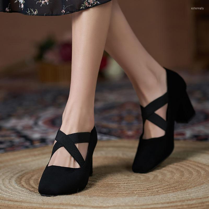 Dress Shoes Women's Cross-tied Elastic Band Pumps Faux Suede High Heels Gladiator Narrow Vintage Mary Jane Zapatos Mujer 1224N, Khaki
Dress Shoes Women's Cross-tied Elastic Band Pumps Faux Suede High Heels Gladiator Narrow Vintage Mary Jane Zapatos Mujer 1224N, Khaki