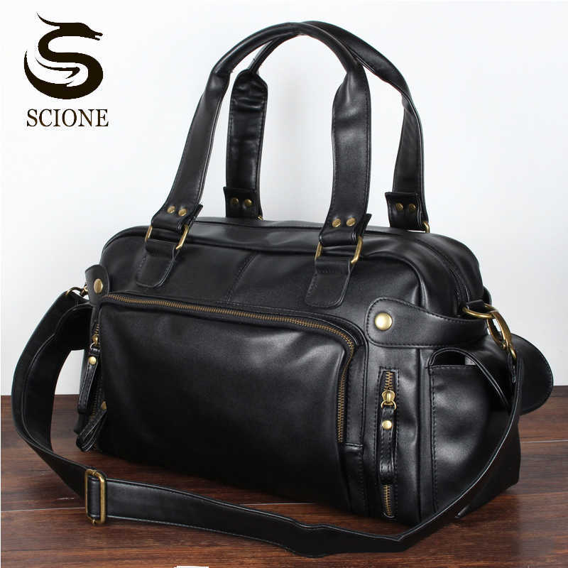 Duffel Bags Men Travel Bags High Quality Pu Leather Handbags Casual Vintage Shoulder Bag Laptop Bags Black Brown Luggage Hand Bag Xa226m 230223
Duffel Bags Men Travel Bags High Quality Pu Leather Handbags Casual Vintage Shoulder Bag Laptop Bags Black Brown Luggage Hand Bag Xa226m 230223
