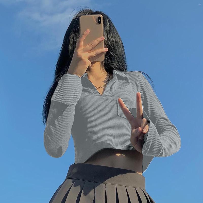Women's Polos Y2K Ribbing Women Polo Shirts Fashion Lapel Collar Chic Lady Tops Pure Color Streetwear Sexy Ladies Crop Top, White
Women's Polos Y2K Ribbing Women Polo Shirts Fashion Lapel Collar Chic Lady Tops Pure Color Streetwear Sexy Ladies Crop Top, White