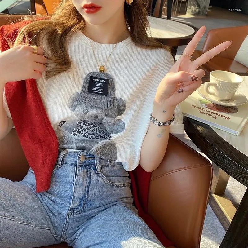 Women's T Shirts Vintage Waffle Short Sleeve T-Shirt Chic Pattern Design Casual Urbane 2023 Women Clothing Beautiful Blouse Summer Top, White
Women's T Shirts Vintage Waffle Short Sleeve T-Shirt Chic Pattern Design Casual Urbane 2023 Women Clothing Beautiful Blouse Summer Top, White