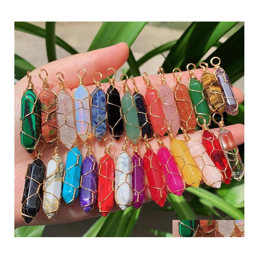 car dvr Charms Natural Stone Crystal Wire Wrap Mticolor Quartz Purple Amethysts Point Hexagonal Pendum Reiki Chakra Pendant Drop Delivery Je Dhefb
car dvr Charms Natural Stone Crystal Wire Wrap Mticolor Quartz Purple Amethysts Point Hexagonal Pendum Reiki Chakra Pendant Drop Delivery Je Dhefb