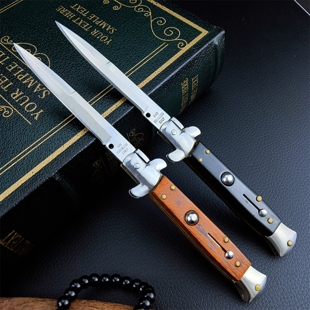 New Italian Style Mafia 9 Inch Automatic Folding Knife UT85 UT88 BM 3300 3310 3400 4600 9600 Hunting Self Defense Pocket Survival Godfather 920 Auto Knives
New Italian Style Mafia 9 Inch Automatic Folding Knife UT85 UT88 BM 3300 3310 3400 4600 9600 Hunting Self Defense Pocket Survival Godfather 920 Auto Knives