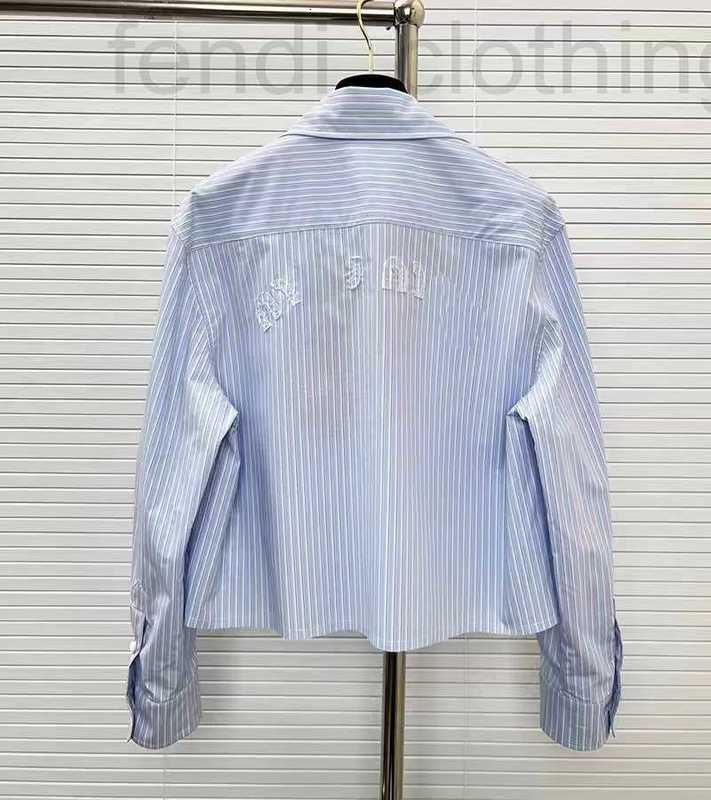 Women' Blouses & Shirts designer 2e and White Stripe Loose Straight Sleeve Long Short Shirt Back Letter Embroidery Age Reducing Top Female UVKW, Blue and white stripes
Women' Blouses & Shirts designer 2e and White Stripe Loose Straight Sleeve Long Short Shirt Back Letter Embroidery Age Reducing Top Female UVKW, Blue and white stripes