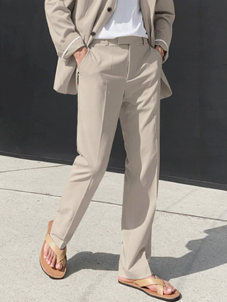 Men's Suits Blazers IEFB Solid Color Thin Section Sold Separately Men's Casual Suit Korean Style Loose Simple Fashionable Set Trousers 23022