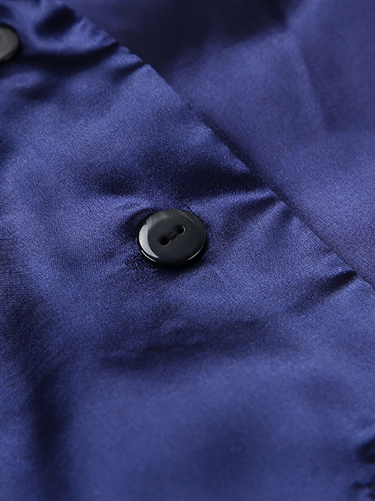 Women's Sleepwear Restve Autumn Women Pajamas Turndown Collar Pocket Long Sleeve Casual Pants 2 Piece Set Sleepwear Female Home Suit Sets 230227