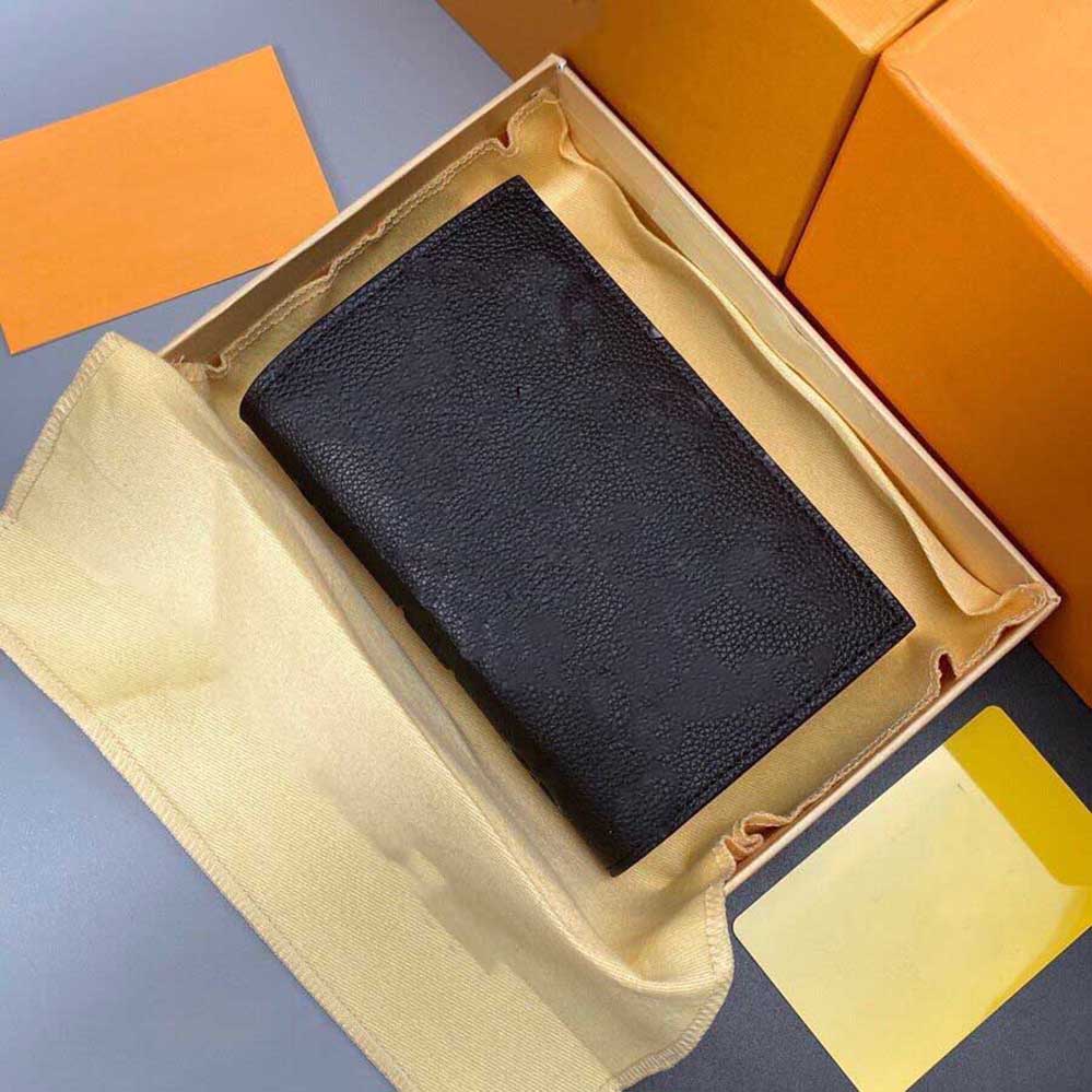2023 designer wallet card and coin famous men's wallet leather wallet card clip coin wallet free gift box Leopard grain embossing