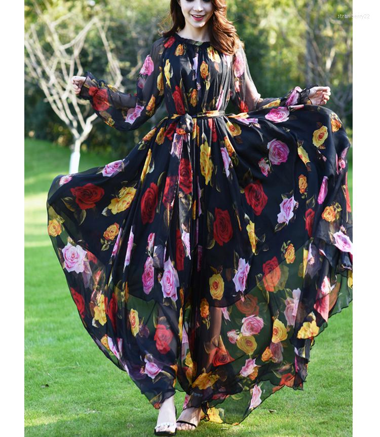 Ethnic Clothing Floral Printed Islamic Muslim Loose Breathable Chiffon Summer Fashion Abaya Clothes Female Saudi Arabia Dubai Kaftan Long
Ethnic Clothing Floral Printed Islamic Muslim Loose Breathable Chiffon Summer Fashion Abaya Clothes Female Saudi Arabia Dubai Kaftan Long