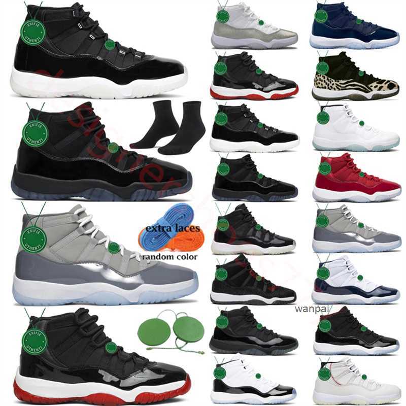 2025 Cherry 11 Basketball Shoes Mens Womens 11s Midnight Navy Cool Grey Jubilee 25th Anniversary 72-10 Low Bred Concord Space Jam Pure