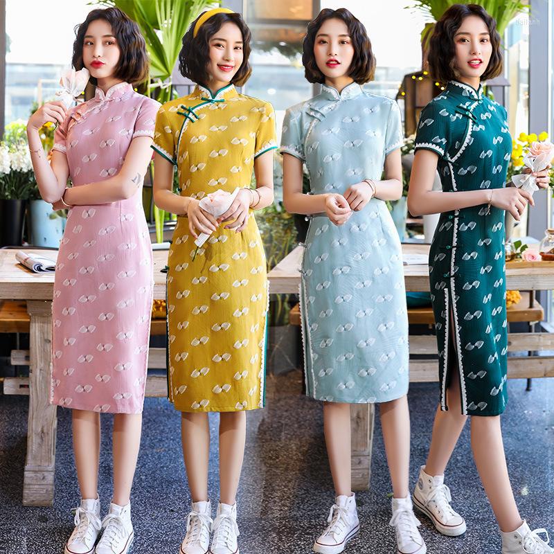 Ethnic Clothing Chinese Style Women Cheongsam Summer Cotton Linen Daily Dress Printed Vintage Handmade Button Stage Show Qipao Plus Size
Ethnic Clothing Chinese Style Women Cheongsam Summer Cotton Linen Daily Dress Printed Vintage Handmade Button Stage Show Qipao Plus Size