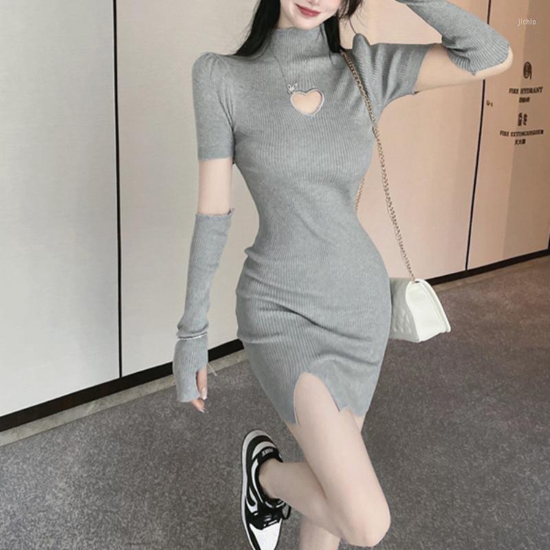 Casual Dresses Women's Pure Desire Girl's Love Cut-out Half-high Neck Knitted Dress Open Chest Sleeve Buttock Skirt, Black
Casual Dresses Women's Pure Desire Girl's Love Cut-out Half-high Neck Knitted Dress Open Chest Sleeve Buttock Skirt, Black