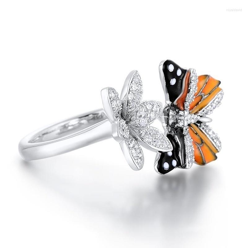 Cluster Rings Trendy Butterfly Flower Shape Ring Women's Bohemian Crystal Inlaid Metal Open Accessories Party Jewelry
Cluster Rings Trendy Butterfly Flower Shape Ring Women's Bohemian Crystal Inlaid Metal Open Accessories Party Jewelry
