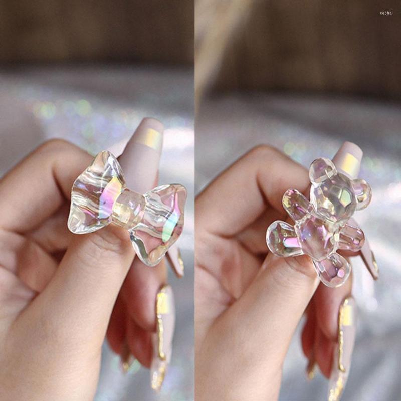 Nail Art Decorations 10PC Bigger Crystal Ring Decoration Aurora AB Kawaii Bear Bowknot Diamond Charms Adjustable Po Props Salon Ornament
Nail Art Decorations 10PC Bigger Crystal Ring Decoration Aurora AB Kawaii Bear Bowknot Diamond Charms Adjustable Po Props Salon Ornament