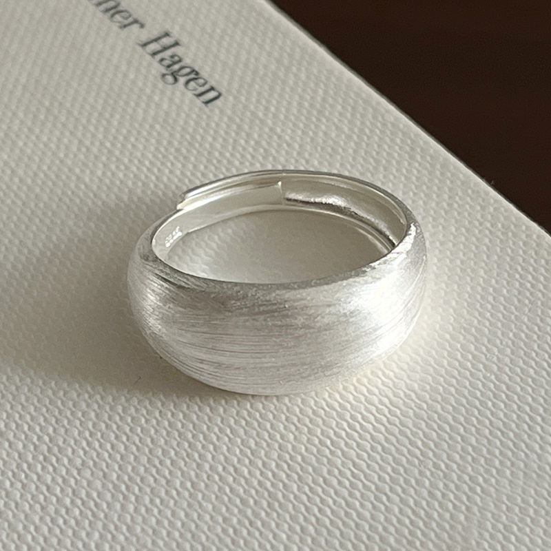 Authentic 925 Sterling Silver Wide Surface Ring High Frosted Adjustable Rings Wedding Band Gifts for Women
Authentic 925 Sterling Silver Wide Surface Ring High Frosted Adjustable Rings Wedding Band Gifts for Women