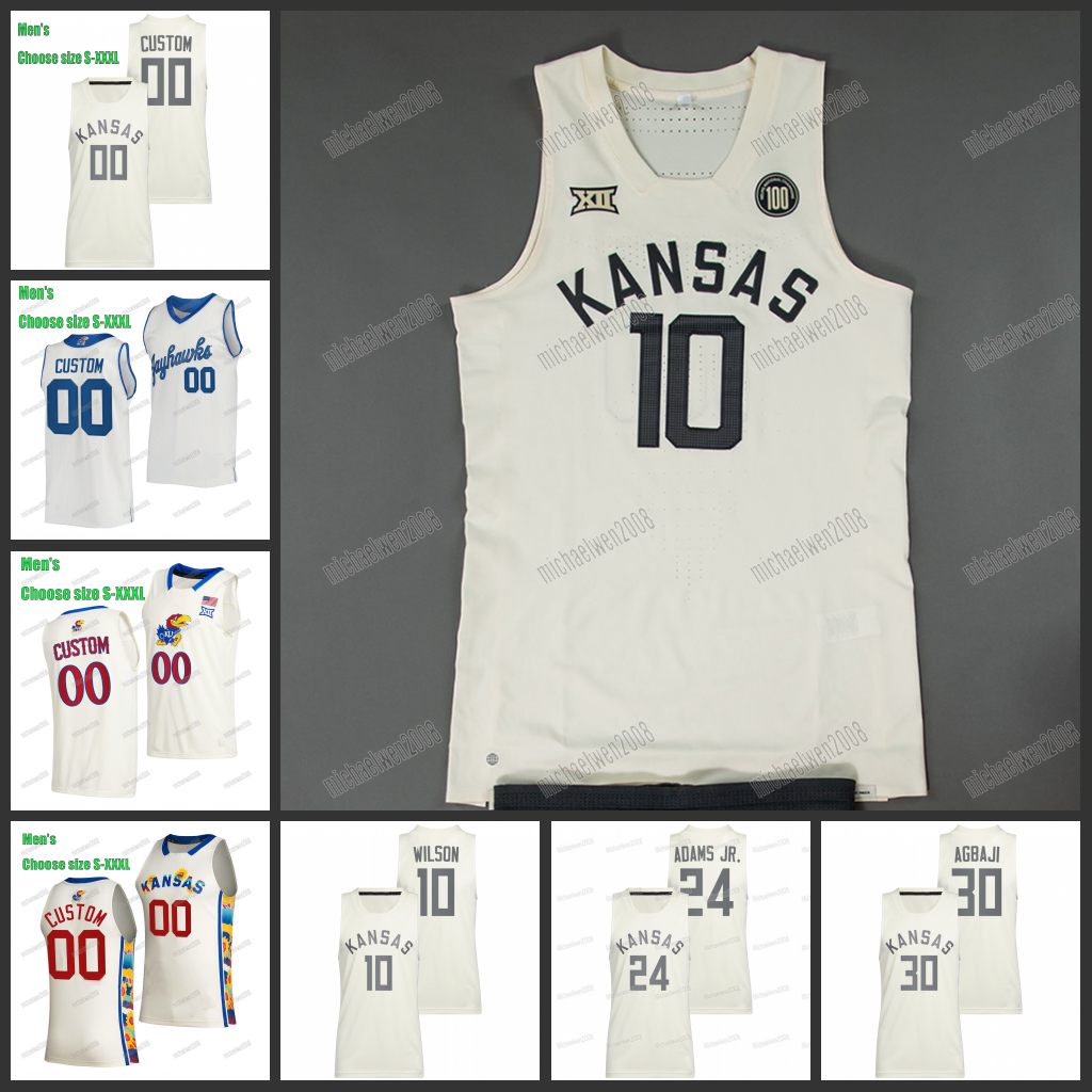Kansas Custom Jayhawks Jerseys NCAA Throwback Basketball Jersey Jalen Wilson Gradey Dick Bobby Pettiford Jr. Joseph Yesufu Dillon, White 3
Kansas Custom Jayhawks Jerseys NCAA Throwback Basketball Jersey Jalen Wilson Gradey Dick Bobby Pettiford Jr. Joseph Yesufu Dillon, White 3
