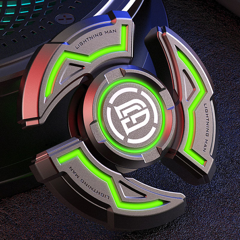 Spinning Top ADJUDICATION Fidget Spinner Metal Alloy Luminous Long Lasting Fingertip Gyro EDC Stress Relief Toys for Adults Kids 230227