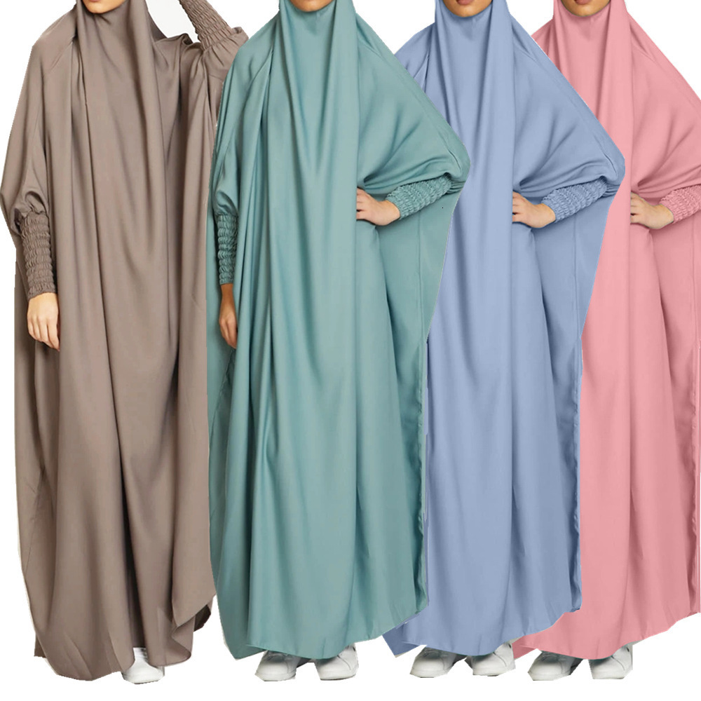 Women's Hooded Abaya: Prayer Garment, Hijab Dress, Overhead Kaftan, Jilbab, Eid, Ramadan Gown () B4