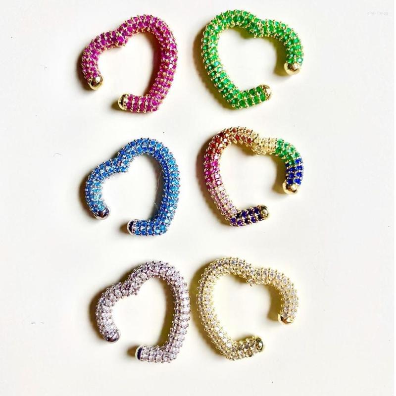 Backs Earrings Micro Pave Cz Heart Earring 1 Piece Colorful Cubic Zirconia Clip On No Piercing Ear Cuff
Backs Earrings Micro Pave Cz Heart Earring 1 Piece Colorful Cubic Zirconia Clip On No Piercing Ear Cuff