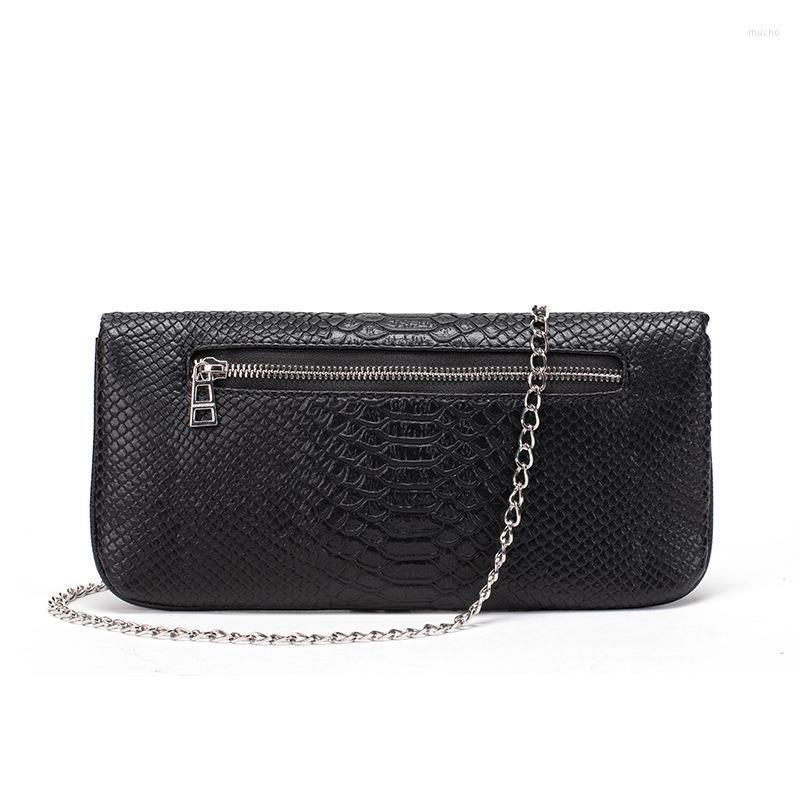 Evening Bags Brand-name Women's Bag Black Shoulder Alligator Grain Messenger Double Chain
Evening Bags Brand-name Women's Bag Black Shoulder Alligator Grain Messenger Double Chain