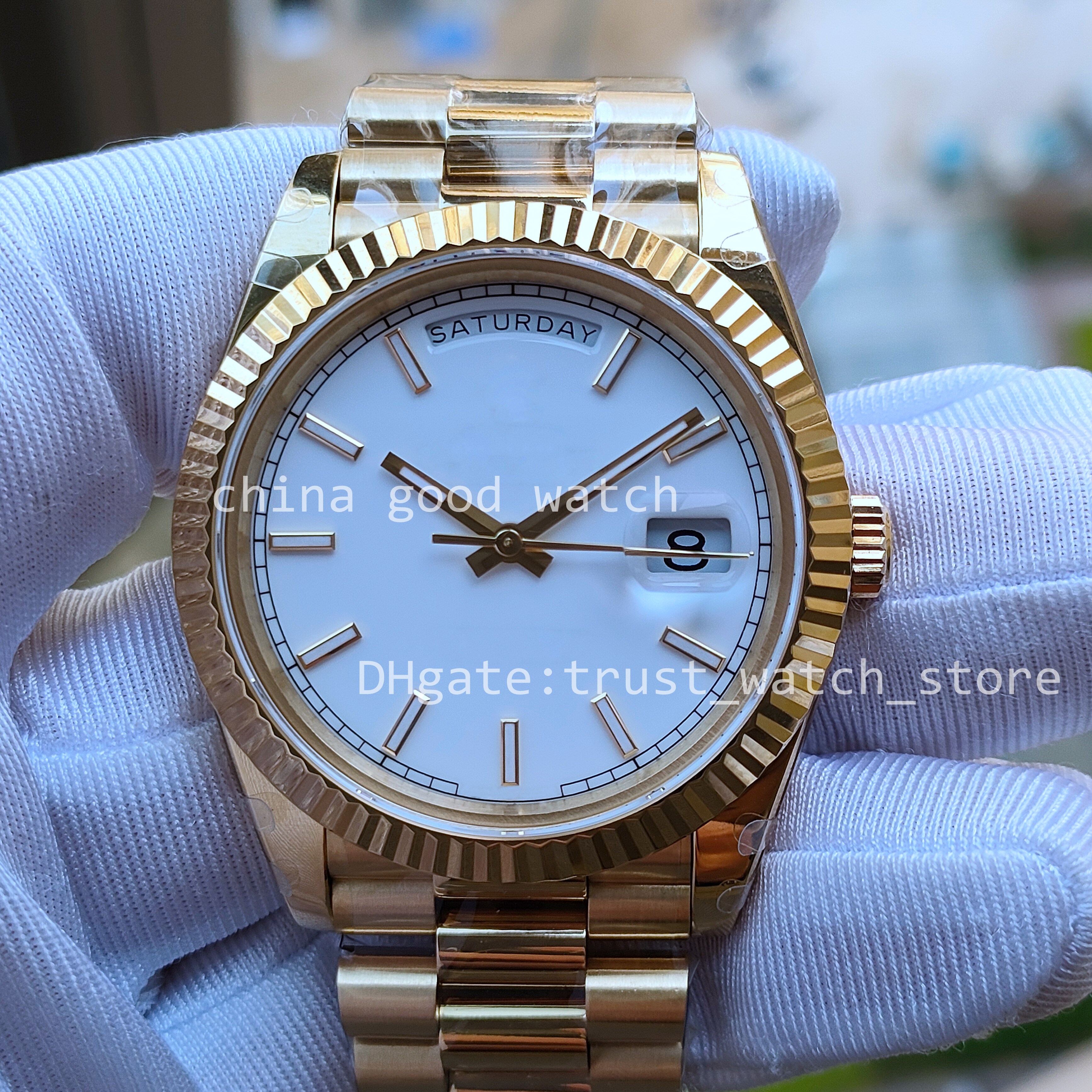 Menes Watch BP Factory 40mm Automatic Movement Yellow Gold White Dial With Date Men Steel Strap Bpf Sapphire Waterproof Luminous Wristwatches NFC Card Original Box
Menes Watch BP Factory 40mm Automatic Movement Yellow Gold White Dial With Date Men Steel Strap Bpf Sapphire Waterproof Luminous Wristwatches NFC Card Original Box