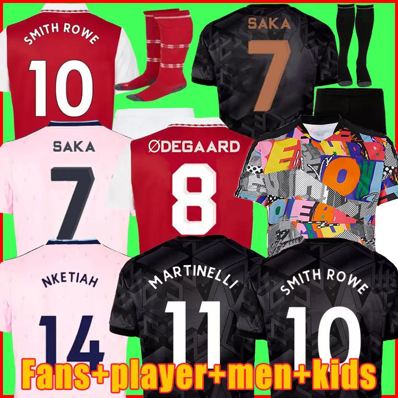 SAKA Soccer Jerseys G. JESUS ODEGAARD Fans Player Version 22 23 Gunners MARTINELLI SMITH ROWE THOMAS NKETIAH TIERNEY ZINCHENKO Football Shirt Men Kids Sets Kit SALIBA
SAKA Soccer Jerseys G. JESUS ODEGAARD Fans Player Version 22 23 Gunners MARTINELLI SMITH ROWE THOMAS NKETIAH TIERNEY ZINCHENKO Football Shirt Men Kids Sets Kit SALIBA