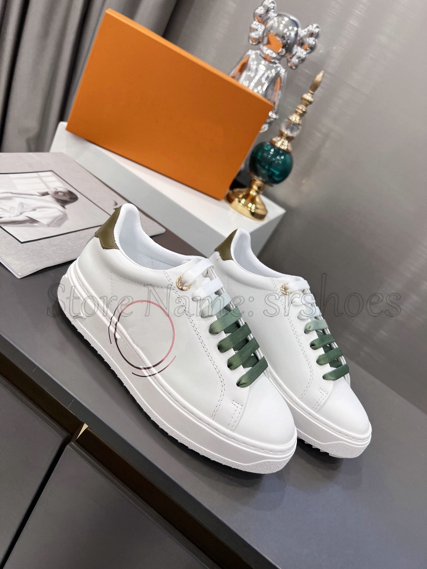 Time Out Outdoor shoes Elevated Women Sneaker Luxurys Supple White Debossed Calf Leather Gradient Effect Sneakers Designer Outsole Trainer Casual Shoes, Colour 3
Time Out Outdoor shoes Elevated Women Sneaker Luxurys Supple White Debossed Calf Leather Gradient Effect Sneakers Designer Outsole Trainer Casual Shoes, Colour 3