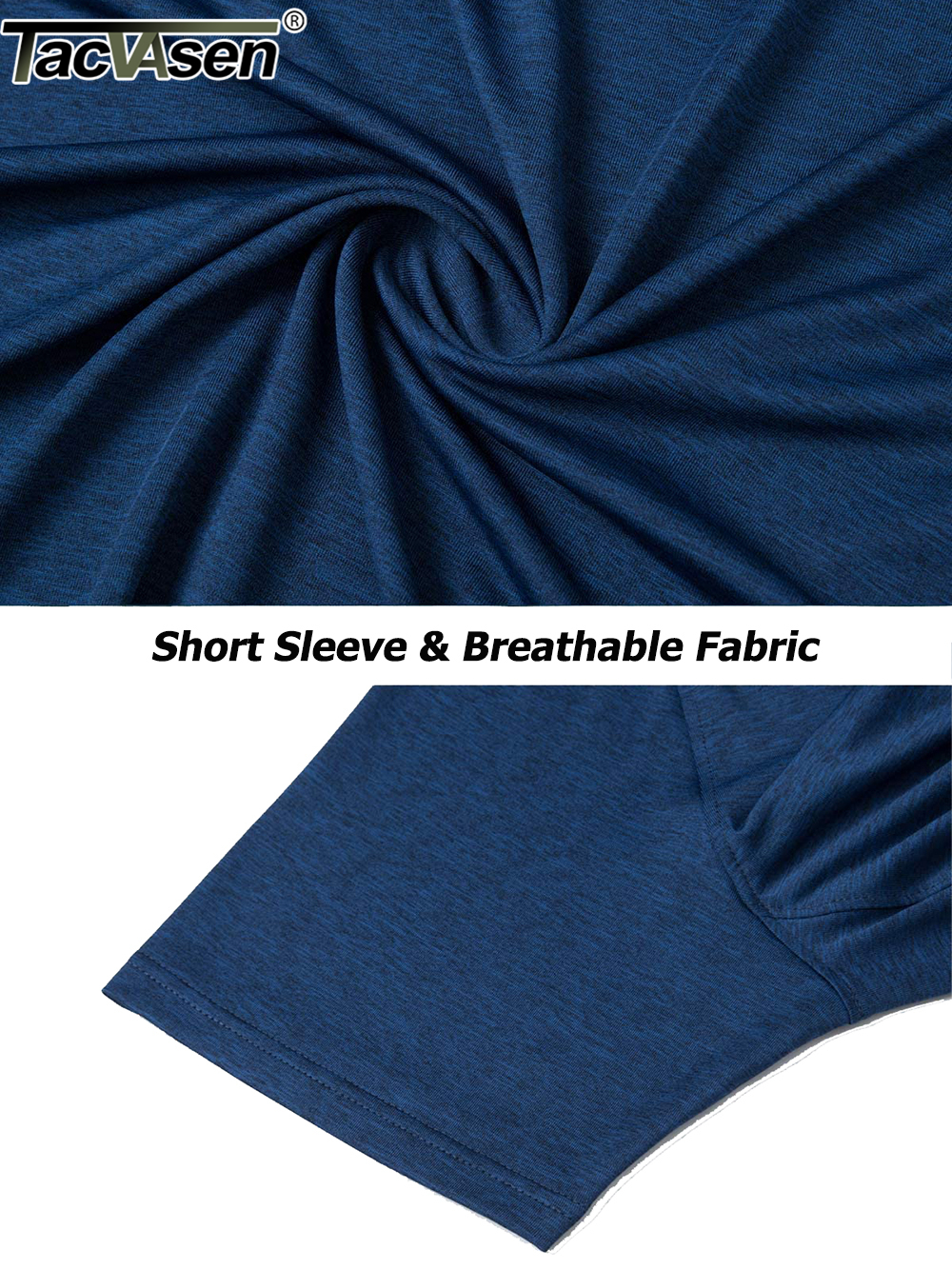 Men's T-Shirts TACVASEN Summer Casual Short Sleeve Polos T-shirts Mens Moisture Wicking Fishing Golf TShirts Quick Dry Work Shirt Pullover Tops 2