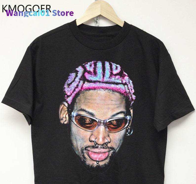 

Men' T-Shirts Retro Rap T-Shirts Dennis Rodman T-Shirts Loose Comfort Oversized Hip-Hop T-Shirts Tops Mens and Womens Streetwear Summer 0228H23, Bk-blank