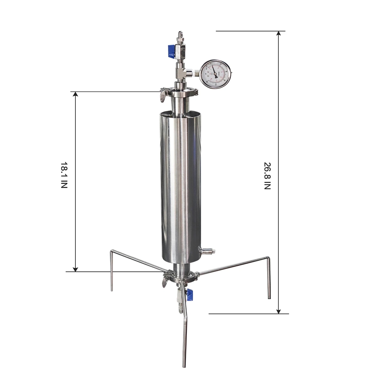 Pressure Equipment 45G~90G Single/Double Layer Closed Loop Extractor Tube Kit Laboratory Extraction Tube Kit Lab Supplies