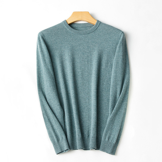 Men's Sweaters SuyaDream Mens Sweaters 100%Merino Wool 3 Necks Plain Pullovers Fall Winter Basic Top for Man Black Blue Grey 230228