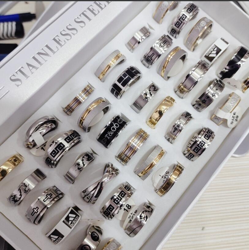 Band Rings New European and American fashion exaggerated personality versatile ring titanium steel men and women style stainless steel mixed simple ring
Band Rings New European and American fashion exaggerated personality versatile ring titanium steel men and women style stainless steel mixed simple ring