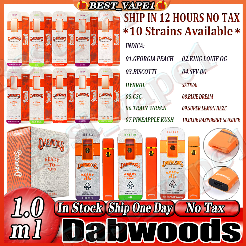 1.0ML Dabwoods Disposable Vape Pen Cigarettes 280mAh Rechargeable Battery Empty 510 Vaporizer Pens Cartridge Box Packaging Allow Customize OEM
1.0ML Dabwoods Disposable Vape Pen Cigarettes 280mAh Rechargeable Battery Empty 510 Vaporizer Pens Cartridge Box Packaging Allow Customize OEM