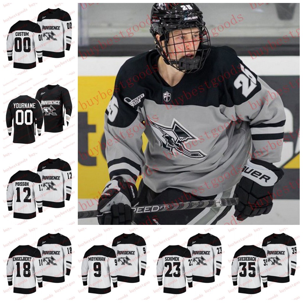 Stitched Custom Providence Hockey Jersey 12 Nick Poisson 18 Jamie Engelbert 13 Craig Needham 14 Chase Dafoe 15 Liam Valente Jerseys