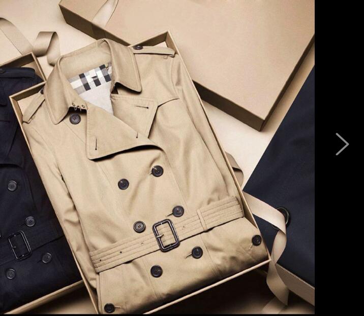WITH LOGO British Style Trench Coat For Women New Women's Coats Spring And Autumn Double Button Over Coat Long Plus Size XS-3XL Women's Tren