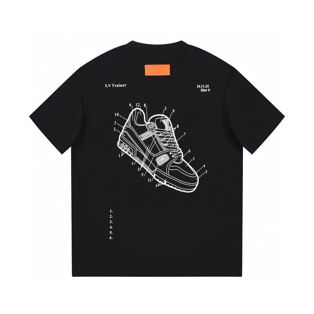 New men's printed T-shirt T-shirt sweatshirt fashion high street short sleeve summer casual T-shirt breathable crew collar for men and women