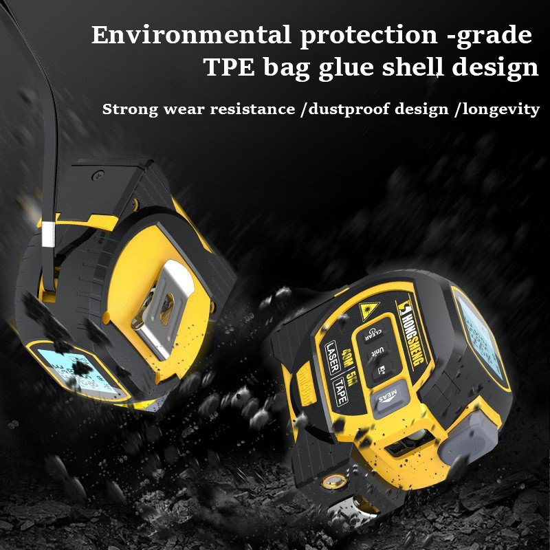 Tape Measures 3 in1 Laser Rangefinder Infrared Measure High-precision Backlight Distance Meter Electronic Cross Line Area Measuring Ruler 230227
