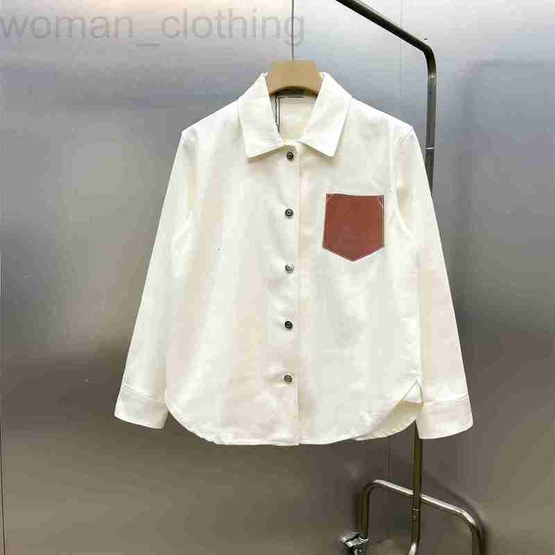 Women' Blouses & Shirts Designer 2023 early spring new luxury fashion leather brand men' and women' oxford textile long-sleeved shirt jacket 5TWS, White4
Women' Blouses & Shirts Designer 2023 early spring new luxury fashion leather brand men' and women' oxford textile long-sleeved shirt jacket 5TWS, White4