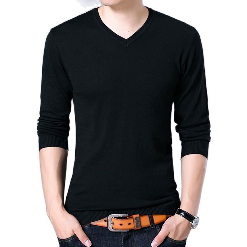 Men's Sweaters Hombres Pullover O-neck Slim Fit Knitting Hombres Long Sleeve Sweaters Fashion V-neck Mens Sweaters Big Size N5870 230228CJ