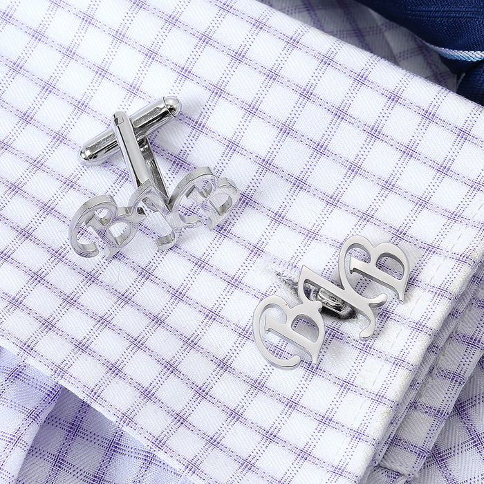 Cuff Links Personalized Letter Name Cufflinks Custom Initials Cuff links Buttons Wedding Gifts Mens Shirt Cufflink Men Jewelry Cuffs 230228