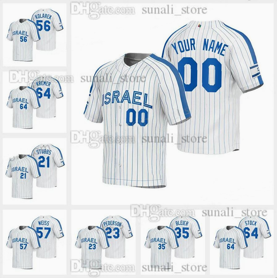 2023 World Cup Israel Baseball Jerseys Joc Pederson Ryan Lavarnway Ty Kelly Garrett Stubbs Danny Valencia Dean Kremer Robert Stock Jake Bird Bubby Rossman Zack Weiss, Women white
2023 World Cup Israel Baseball Jerseys Joc Pederson Ryan Lavarnway Ty Kelly Garrett Stubbs Danny Valencia Dean Kremer Robert Stock Jake Bird Bubby Rossman Zack Weiss, Women white