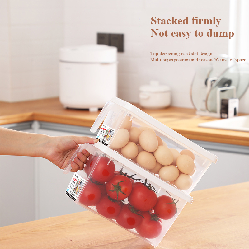 Kitchen refrigerator storage box drawer type frozen food preservation box transparent rectangular storage box with lid
Kitchen refrigerator storage box drawer type frozen food preservation box transparent rectangular storage box with lid