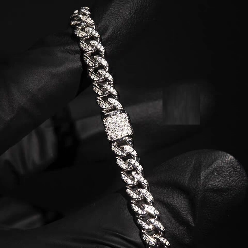 Designer Anklets Summer Beach Selg Women Jewelry Iced Out Bg Thin 6.5mm 5A Cz Cuban k Foot Chain Anklet 9 10 230228