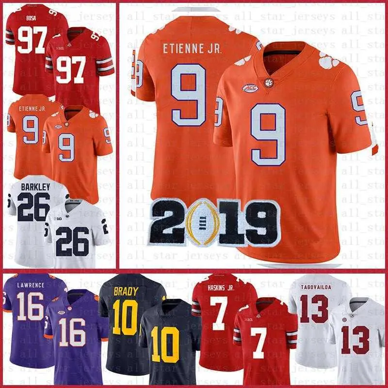 Clemson Tigers American football Jersey 16 Trevor Lawrence 9 Travis Etienne Jr. sports wears NCAA Jerseys 13 Tua Tagovailoa Tom Brady, Ncaa (laohu)
Clemson Tigers American football Jersey 16 Trevor Lawrence 9 Travis Etienne Jr. sports wears NCAA Jerseys 13 Tua Tagovailoa Tom Brady, Ncaa (laohu)