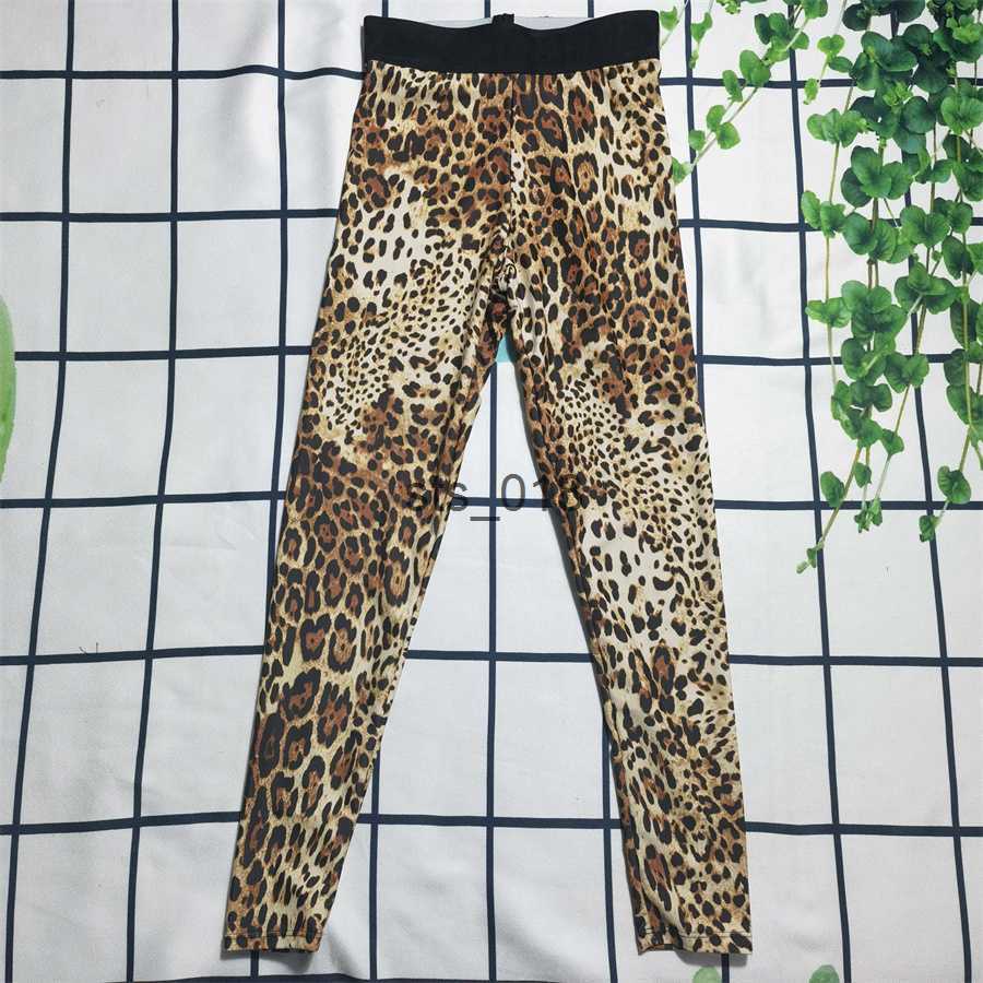 Swim wear Cheetah Swim Wear Women's Two Piece Pants Tracksuits Yoga Suits Leopard Black Print Long Sleeves Waist Slim Leggings Sport Suit T230228