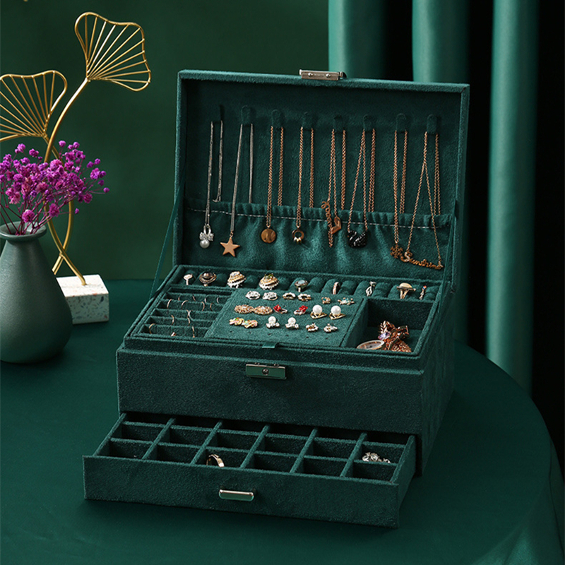 Jewelry Boxes WE Jewelry Box Ring Necklace Earring Holder Storage Box Case Jewelry Organizer Gifts Box joyeros organizador de joyas 230228