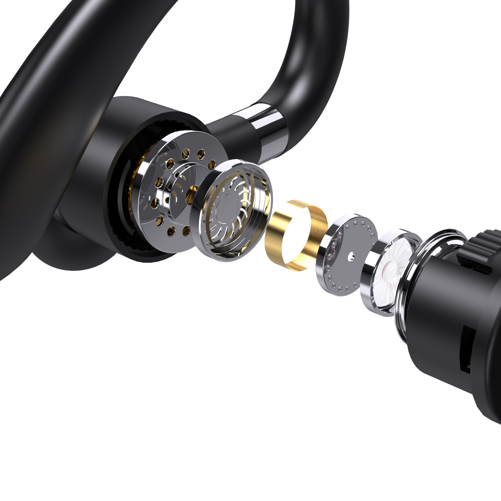 Wireless Business Headphones Single Ear Call Bluetooth Headset Earpiece with Charging Case V5.0 Hand-Free Earbud for Trucker Office with Mic for iOS A