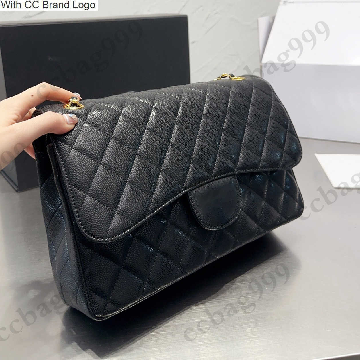 CC Brand Shoulder Bags Maxi 30CM Capacity Caviar Quilted Bags Designer Luxury Handbags Calfskin/Lambskin Vintage Gold/Silver Hardware Chain Multi-pocket Women C, Box
CC Brand Shoulder Bags Maxi 30CM Capacity Caviar Quilted Bags Designer Luxury Handbags Calfskin/Lambskin Vintage Gold/Silver Hardware Chain Multi-pocket Women C, Box