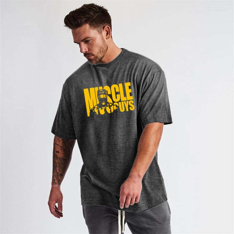 Men's Red Short Sleeve T-Shirt - Loose Fit, Summer Workout, Gym Clothes, Breathable Broadcloth, Casual Streetwear