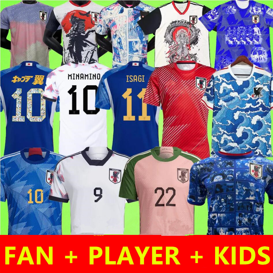 Japan 2022 Soccer Jerseys Cartoon ISAGI ATOM TSUBASA MINAMINO ASANO DOAN KUBO ITO WOMEN KIDS KIT 2023 Japanese Special uniform 22 23 Football Shirt Fan Player version, 2023 cartoon player verson
Japan 2022 Soccer Jerseys Cartoon ISAGI ATOM TSUBASA MINAMINO ASANO DOAN KUBO ITO WOMEN KIDS KIT 2023 Japanese Special uniform 22 23 Football Shirt Fan Player version, 2023 cartoon player verson